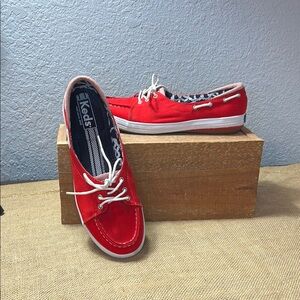 Keds Red Canvas Sneakers with White Accents